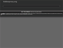 Tablet Screenshot of hiddenproxy.org